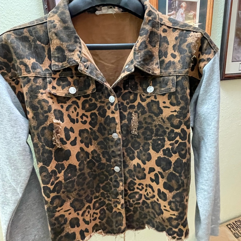 ODDY cheetah print jacket
